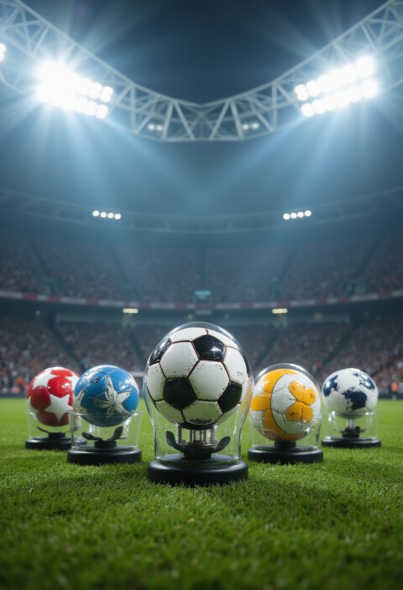 showcase soccer ball stands