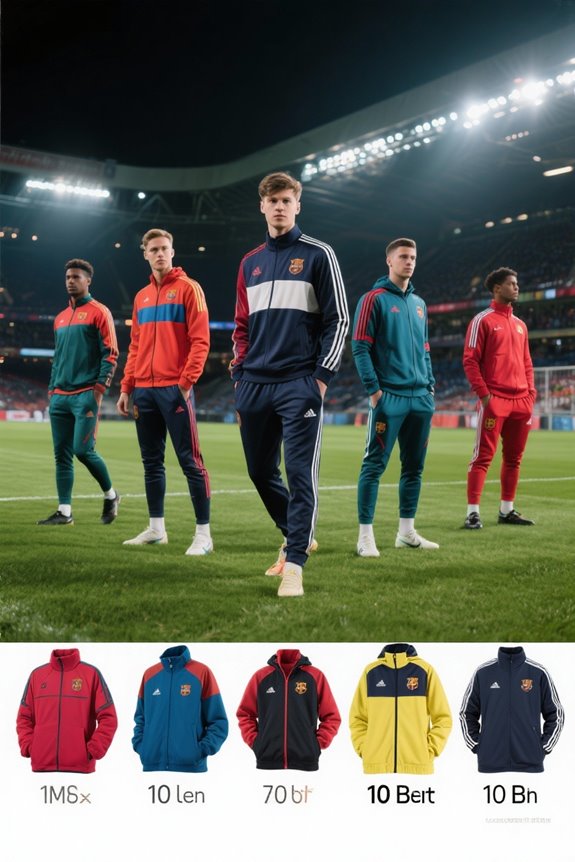 stylish functional soccer tracksuits